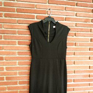 Midthigh length black professional dress
